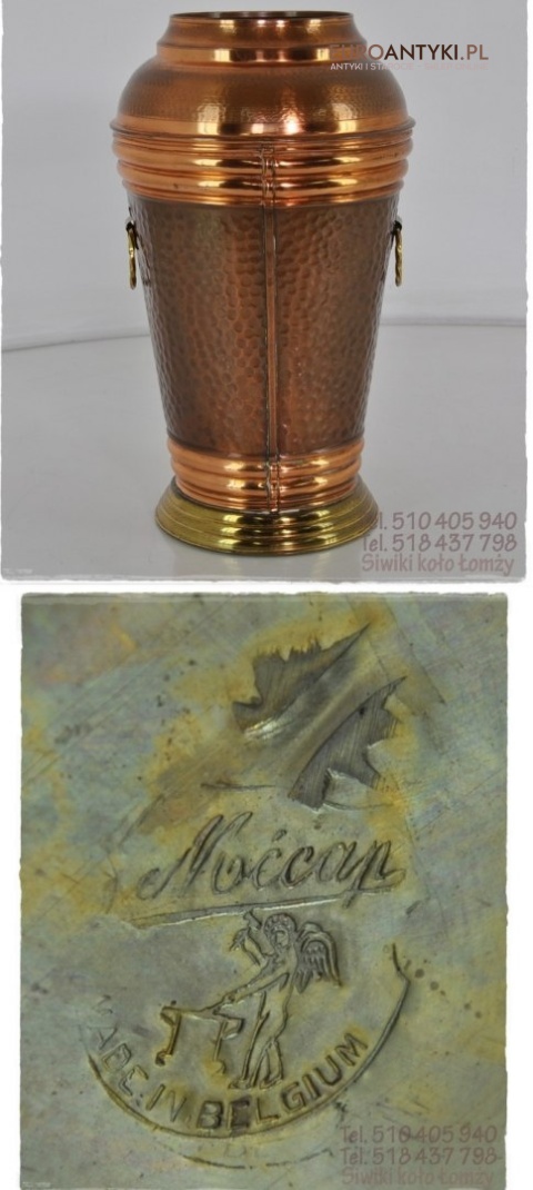 XL STARY POTEZNY DZBAN DZBANEK Z MIEDZI PARASOLNIK