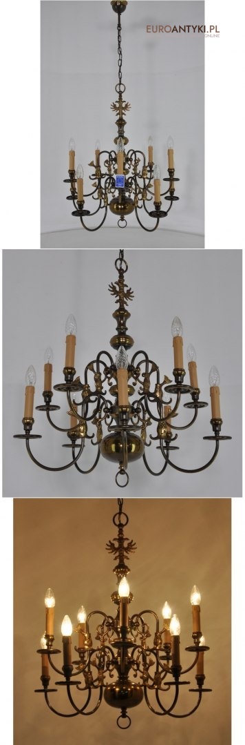 XXL DUZY STARY ZYRANDOL 2 KORONY PAJAK XLx