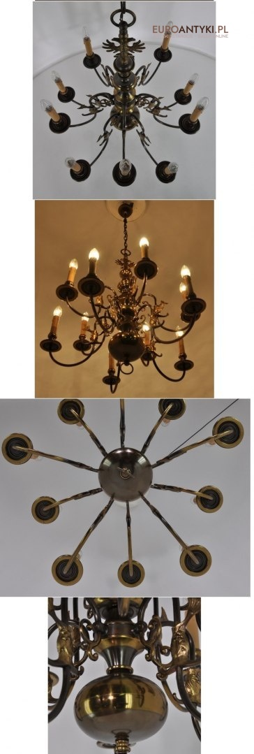 XXL DUZY STARY ZYRANDOL 2 KORONY PAJAK XLx