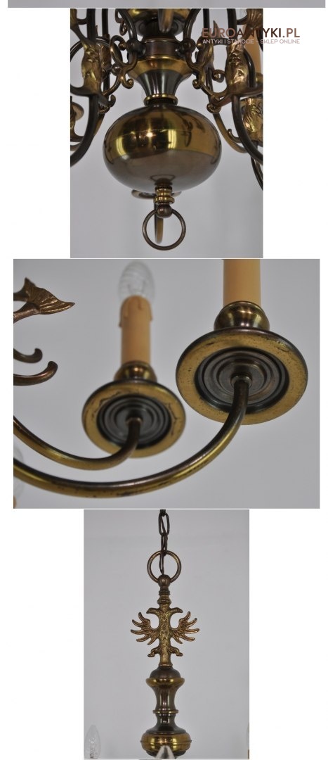 XXL DUZY STARY ZYRANDOL 2 KORONY PAJAK XLx