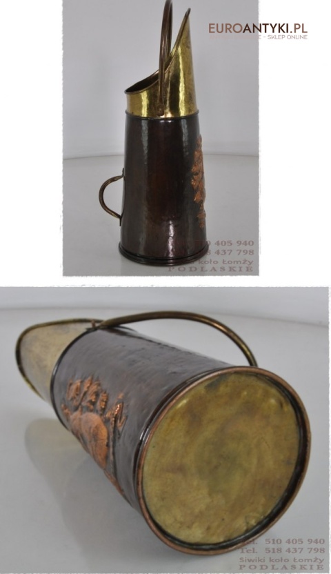 ANTYK DUZY STARY POJEMNIK NACZYNIE Z HERBEM