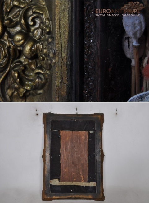 ANTYK FRANCJA MATKA BOSKA JEZUS KAPLICZKA OBRAZ