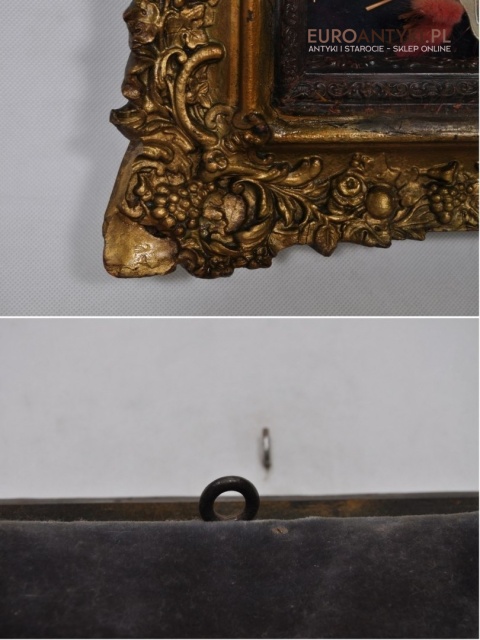 ANTYK FRANCJA MATKA BOSKA JEZUS KAPLICZKA OBRAZ