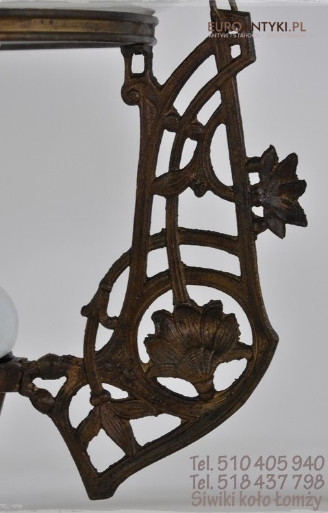 ANTYK STARA LAMPA NAFTOWA Z LAT 1850-1900 SECESJA