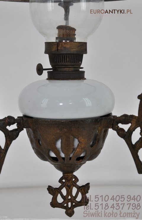 ANTYK STARA LAMPA NAFTOWA Z LAT 1850-1900 SECESJA