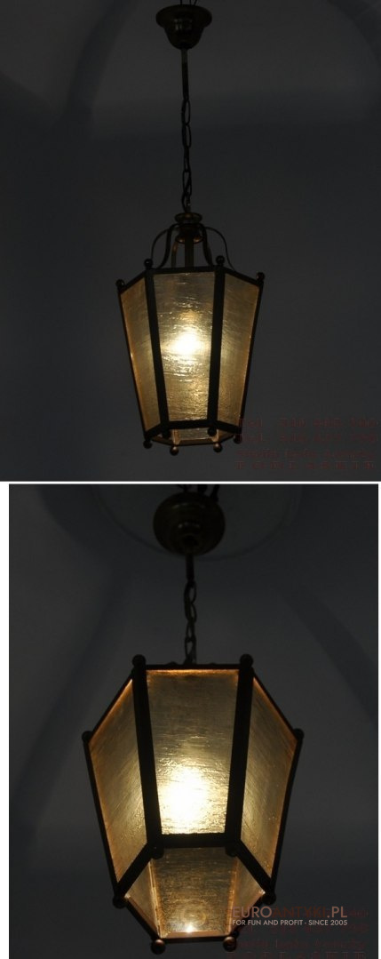 DUZA KLASYCZNA RUSTYKALNA LAMPKA LAMPA SUFITOWA