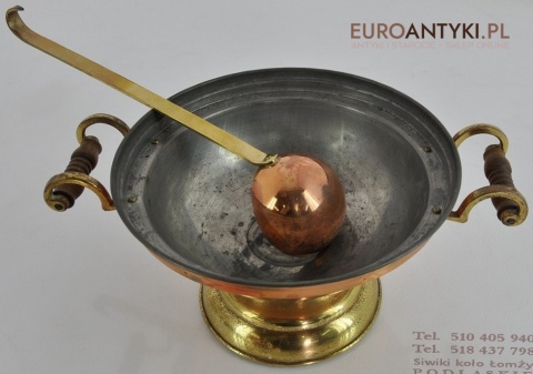 DUZA MIEDZIANA WAZA Z POKRYWKA i LYCHA NACZYNIE