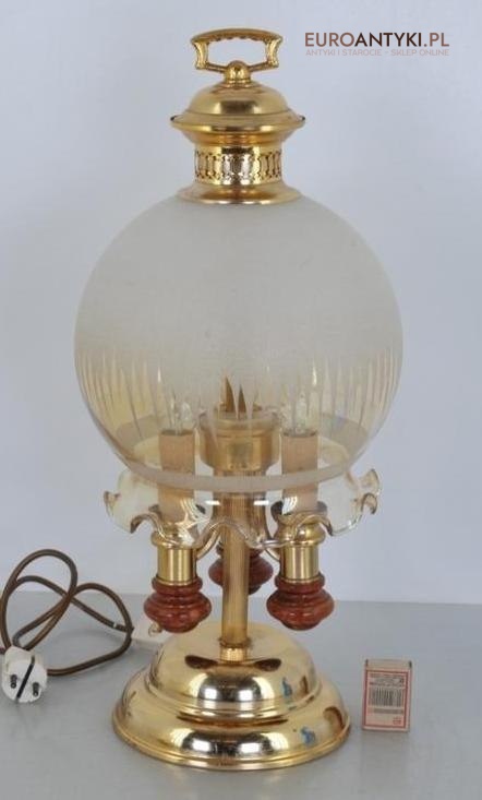 LAMPA LAMPKA NA BIURKO LUB NOCNA SZKLANA KULA