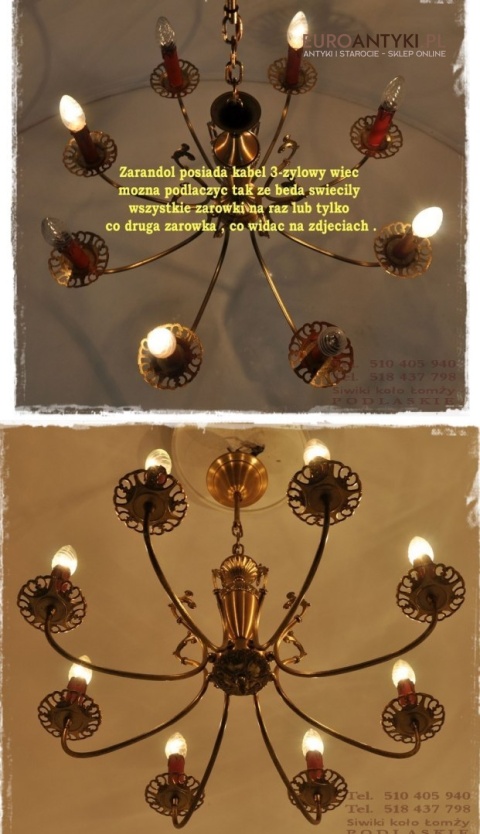 LAMPA STARY DUZY ZYRANDOL W STYLU EMPIRE EMPIR XL