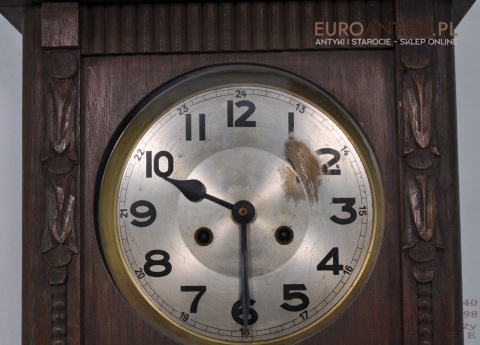 SPRAWNY STARY ZABYTKOWY ZEGAR WISZACY Z WITRAZEM