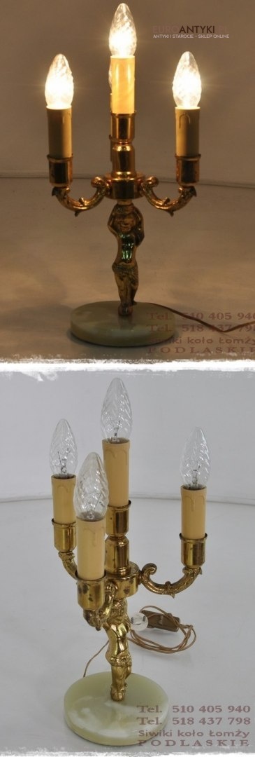 STARA BABCINA LAMPA LAMPKA MARMUROWA MARMUR