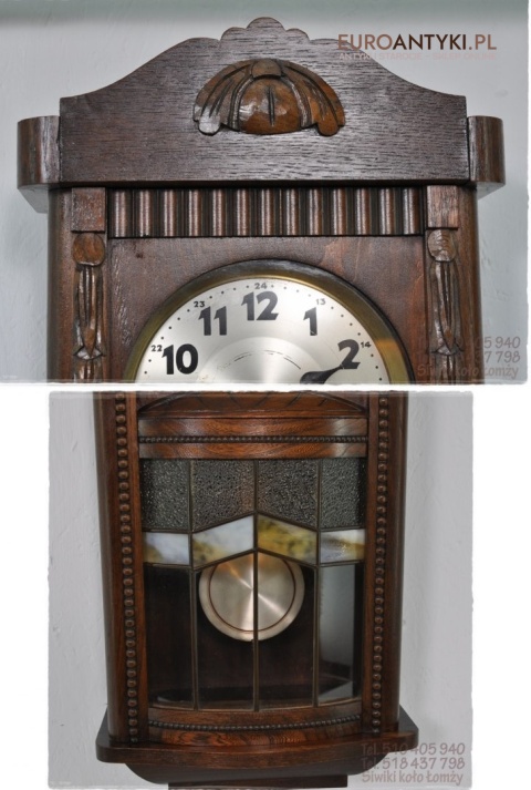 STARY DUZY ZEGAR Z LAT 1900 SECESJA ART DECO