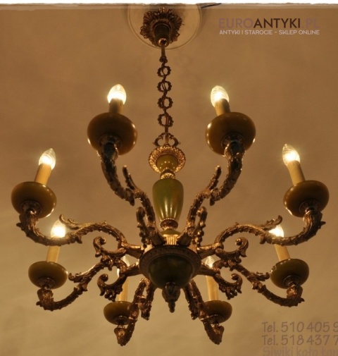 STARY DUZY ZYRANDOL DO SALONU ONYKS ONYX ANTYK XXL