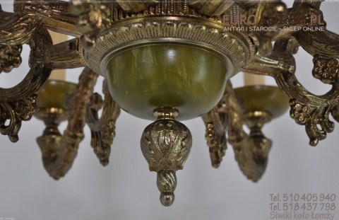 STARY DUZY ZYRANDOL DO SALONU ONYKS ONYX ANTYK XXL