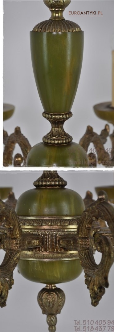 STARY DUZY ZYRANDOL DO SALONU ONYKS ONYX ANTYK XXL