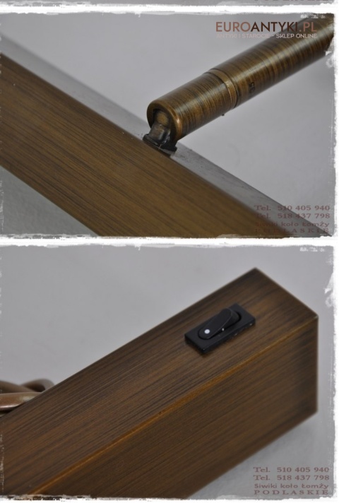 STARY KINKIET LAMPKA LAMPA NAD OBRAZ BIURKO VINTAG