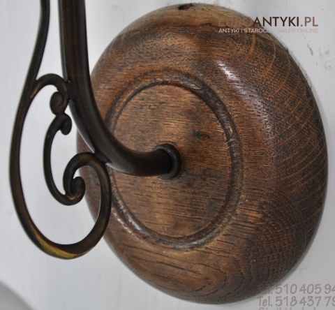 STARY KINKIET Z KWIATOWYM KLOSZEM SZKLANY KLOSZ XL