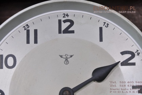 STARY ZEGAR SKRZYNIOWY ANTYK F.M.S. FMS WITRAZ