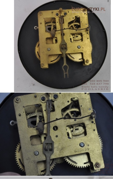 STARY ZEGAR SKRZYNIOWY ANTYK F.M.S. FMS WITRAZ