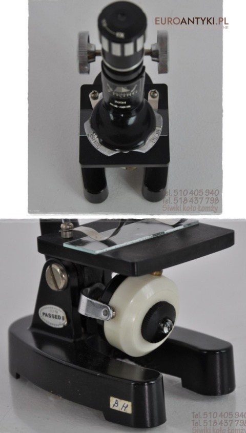 ANTYK STARY CZARNY MIKROSKOP VIKING OKAZ MUZEALNY