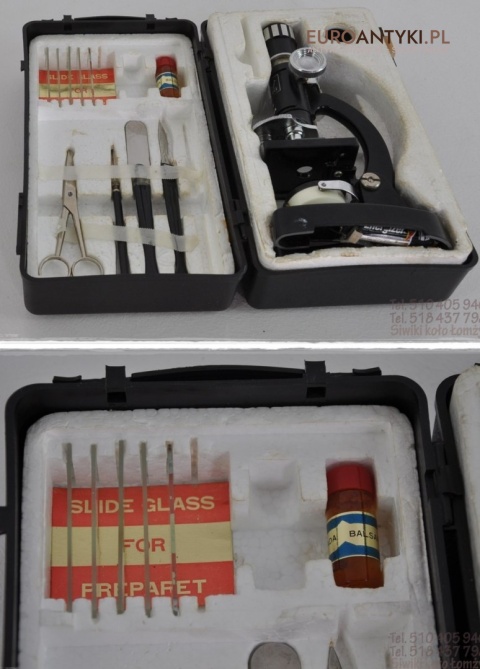 ANTYK STARY CZARNY MIKROSKOP VIKING OKAZ MUZEALNY