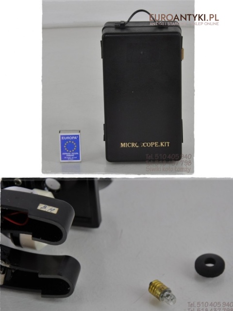 ANTYK STARY CZARNY MIKROSKOP VIKING OKAZ MUZEALNY