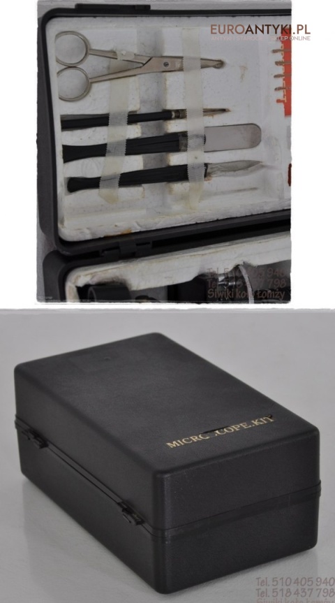 ANTYK STARY CZARNY MIKROSKOP VIKING OKAZ MUZEALNY