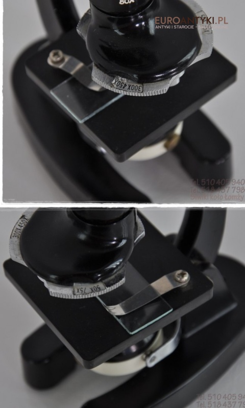 ANTYK STARY CZARNY MIKROSKOP VIKING OKAZ MUZEALNY