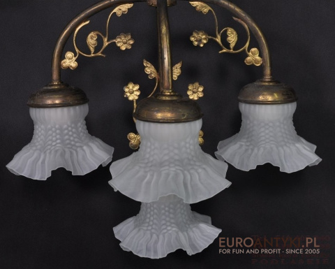 ART NOUVEAU SECESJA PALACOWE KINKIETY LAMPY DUZE