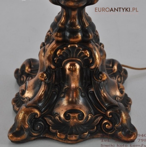 DUZA STARA LAMPKA LAMPA MIEDZIANA Z LAT 1940 ANTYK