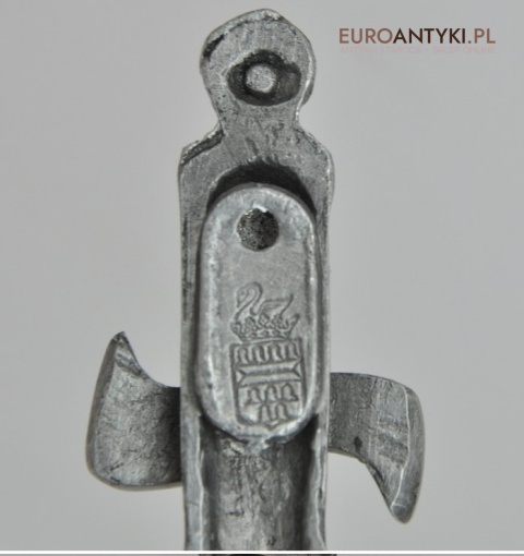 JEZUS CHRYSTUS NA KRZYZU INRI SREBRNY KOLOR ANTYK