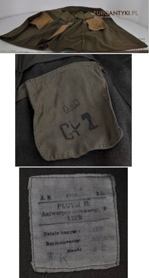 KOMPLETNY STARY MUNDUR BELGISJKI 1955 ROK UNIFORM
