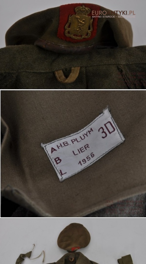 KOMPLETNY STARY MUNDUR BELGISJKI 1955 ROK UNIFORM