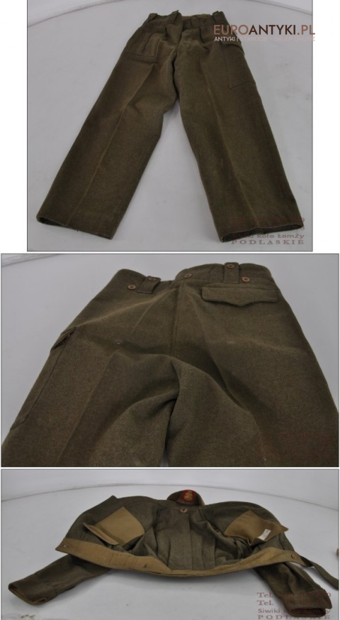 KOMPLETNY STARY MUNDUR BELGISJKI 1955 ROK UNIFORM