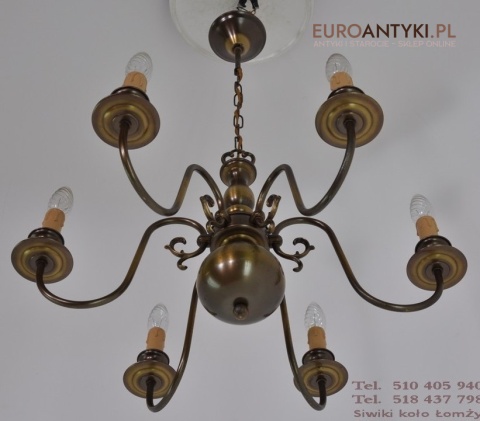 LAMPA PAJAK STARY ZYRANDOL LAMPA SUFITOWA BRAZOWA