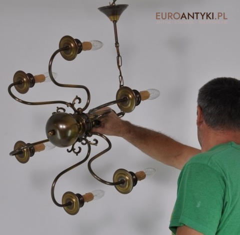 LAMPA PAJAK STARY ZYRANDOL LAMPA SUFITOWA BRAZOWA