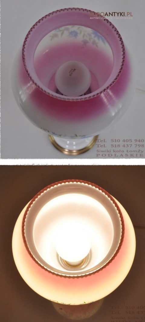 STARA BABCINA SZKLANA LAMPKA LAMPA VINTAGE SZKLO