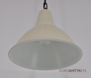 STARA KREMOWA LAMPKA LAMPA NA LANCUCHU ART DECO