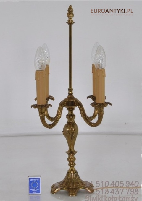 STARA LAMPKA BAROK ROKOKO MOSIADZ BRAZ ANTYK