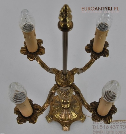 STARA LAMPKA BAROK ROKOKO MOSIADZ BRAZ ANTYK