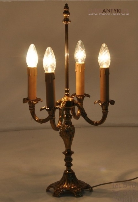 STARA LAMPKA BAROK ROKOKO MOSIADZ BRAZ ANTYK