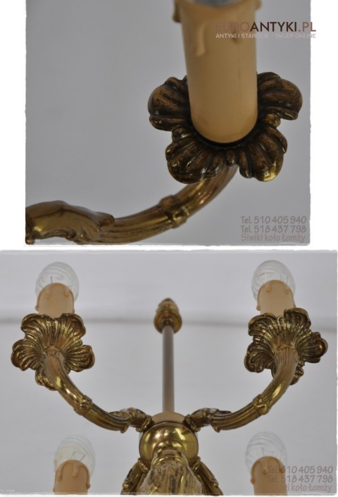STARA LAMPKA BAROK ROKOKO MOSIADZ BRAZ ANTYK