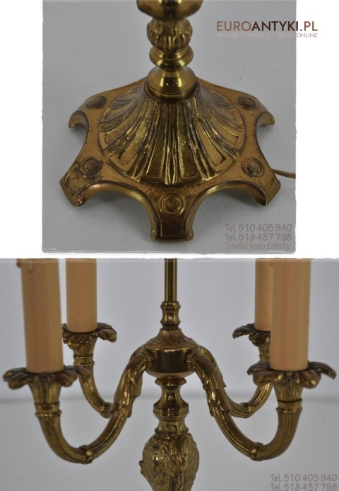 STARA LAMPKA BAROK ROKOKO MOSIADZ BRAZ ANTYK