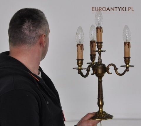 STARA MOSIEZNA LAMPKA LAMPA BAROK ROKOKO VINTAGE