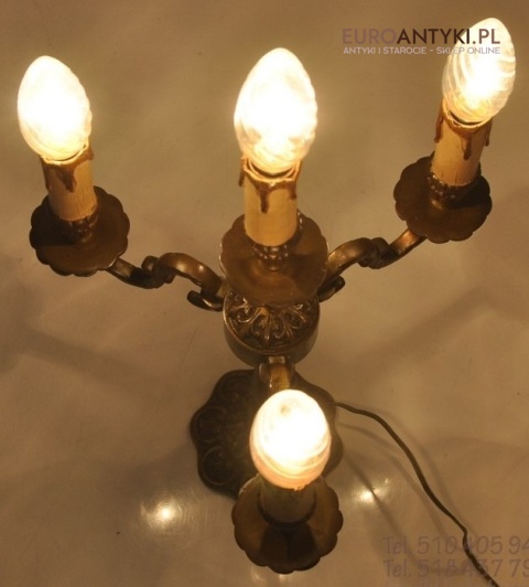 STARA MOSIEZNA LAMPKA LAMPA BAROK ROKOKO VINTAGE