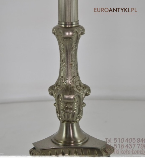 STARA SREBRNA LAMPA PODLOGOWA STARE SREBRO ANTYK