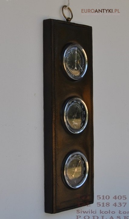 STARA STACJA POGODY BAROMETR TERMOMETR HYGROMETR