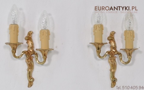 STARE ZLOTE KINKIETY LAMPKI NA SCIANE BAROK ROKOKO