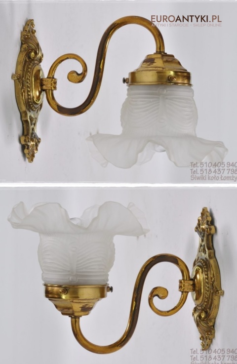 STARY KINKIET Z KLOSZEM LAMPKA LAMPA Z LAT 1940