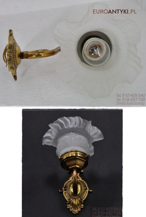 STARY KINKIET Z KLOSZEM LAMPKA LAMPA Z LAT 1940